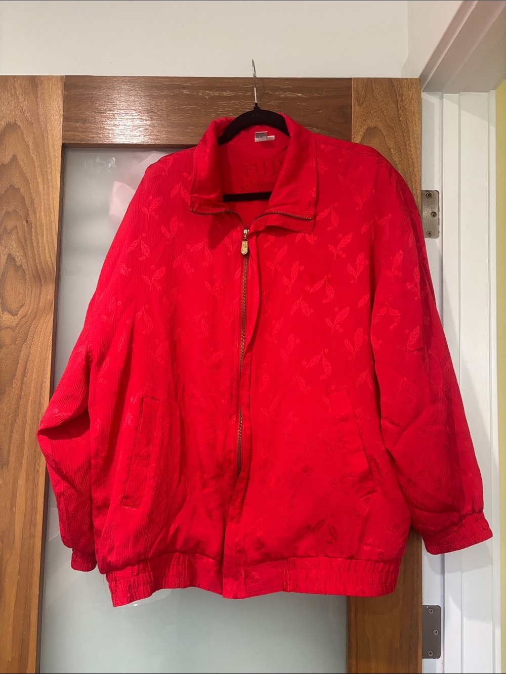 Fuda International Red Floral Women's Bomber Jacket